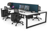 Quadro Loop Legs 4 Person Office Workstation [1200L x 800W with Cable Scallop] - Thumbnail 51 