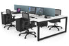 Quadro Loop Legs 4 Person Office Workstation [1200L x 800W with Cable Scallop] - Thumbnail 47 