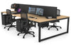 Quadro Loop Legs 4 Person Office Workstation [1200L x 800W with Cable Scallop] - Thumbnail 85 