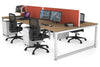 Quadro Loop Legs 4 Person Office Workstation [1200L x 800W with Cable Scallop] - Thumbnail 27 
