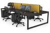 Quadro Loop Legs 4 Person Office Workstation [1200L x 800W with Cable Scallop] - Thumbnail 78 