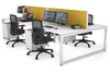 Quadro Loop Legs 4 Person Office Workstation [1200L x 800W with Cable Scallop] - Thumbnail 8 