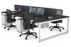 Quadro Loop Legs 4 Person Office Workstation [1200L x 800W with Cable Scallop] - Thumbnail 35 