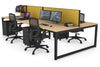 Quadro Loop Legs 4 Person Office Workstation [1200L x 800W with Cable Scallop] - Thumbnail 59 