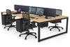 Quadro Loop Legs 4 Person Office Workstation [1200L x 800W with Cable Scallop] - Thumbnail 56 