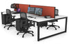 Quadro Loop Legs 4 Person Office Workstation [1200L x 800W with Cable Scallop] - Thumbnail 48 