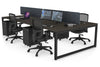 Quadro Loop Legs 4 Person Office Workstation [1200L x 800W with Cable Scallop] - Thumbnail 75 