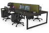 Quadro Loop Legs 4 Person Office Workstation [1200L x 800W with Cable Scallop] - Thumbnail 79 