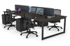 Quadro Loop Legs 4 Person Office Workstation [1400L x 700W] - Thumbnail 74 