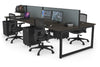 Quadro Loop Legs 4 Person Office Workstation [1400L x 700W] - Thumbnail 80 