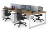Quadro Loop Legs 4 Person Office Workstation [1400L x 700W] - Thumbnail 23 
