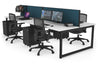 Quadro Loop Legs 4 Person Office Workstation [1400L x 700W] - Thumbnail 50 