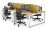 Quadro Loop Legs 4 Person Office Workstation [1400L x 700W] - Thumbnail 17 