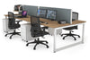 Quadro Loop Legs 4 Person Office Workstation [1400L x 700W] - Thumbnail 30 