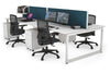 Quadro Loop Legs 4 Person Office Workstation [1400L x 700W] - Thumbnail 9 