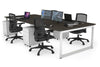 Quadro Loop Legs 4 Person Office Workstation [1400L x 700W] - Thumbnail 32 