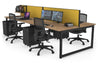 Quadro Loop Legs 4 Person Office Workstation [1400L x 700W] - Thumbnail 67 