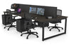 Quadro Loop Legs 4 Person Office Workstation [1400L x 700W] - Thumbnail 81 