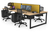Quadro Loop Legs 4 Person Office Workstation [1400L x 700W] - Thumbnail 58 