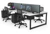 Quadro Loop Legs 4 Person Office Workstation [1400L x 700W] - Thumbnail 51 