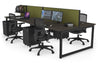 Quadro Loop Legs 4 Person Office Workstation [1400L x 700W] - Thumbnail 78 