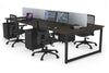 Quadro Loop Legs 4 Person Office Workstation [1600L x 700W] - Thumbnail 73 