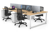 Quadro Loop Legs 4 Person Office Workstation [1600L x 700W] - Thumbnail 13 