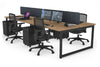 Quadro Loop Legs 4 Person Office Workstation [1600L x 700W] - Thumbnail 64 
