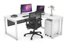 Quadro Loop Legs L-Shaped Corner Office Desk [1400L x 1800W with Cable Scallop] - Thumbnail 27 