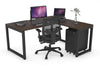 Quadro Loop Legs L-Shaped Corner Office Desk [1400L x 1800W with Cable Scallop] - Thumbnail 14 