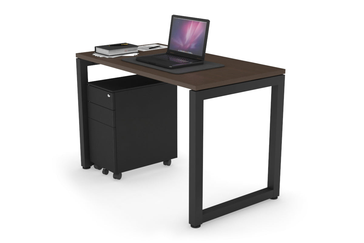 Quadro Loop Leg Office Desk [1000L x 600W] Jasonl Black wenge 