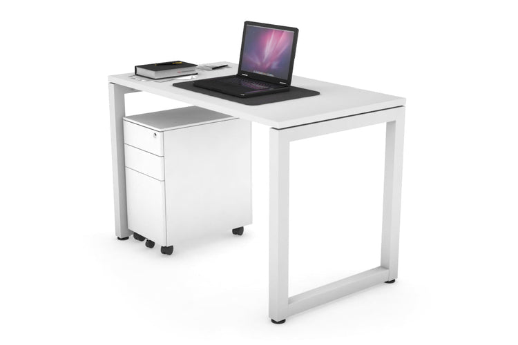 Quadro Loop Leg Office Desk [1000L x 600W] Jasonl White white 