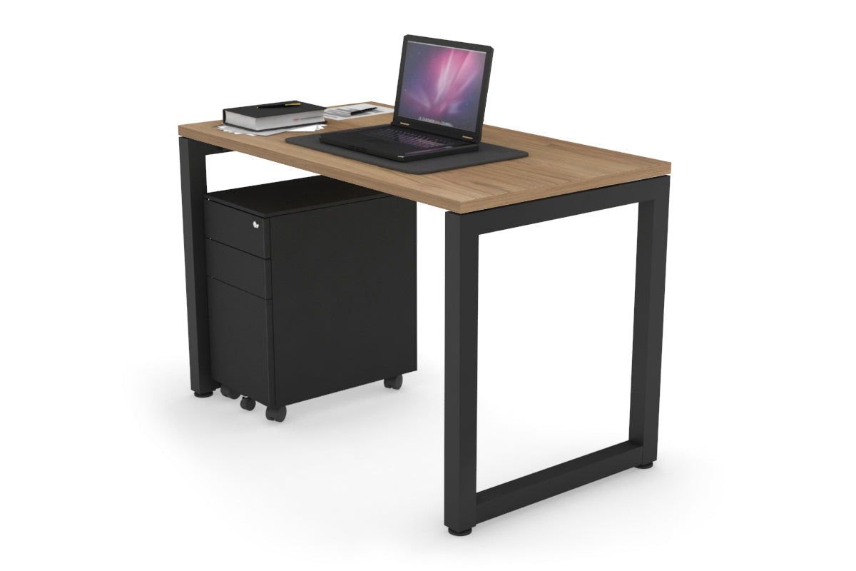 Quadro Loop Leg Office Desk [1000L x 600W] Jasonl Black salvage oak 