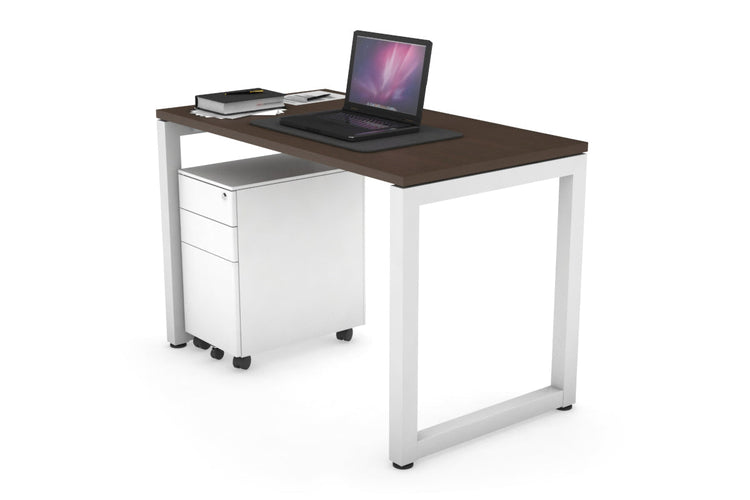 Quadro Loop Leg Office Desk [1000L x 600W] Jasonl White wenge 