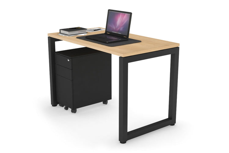 Quadro Loop Leg Office Desk [1000L x 600W] Jasonl Black maple 