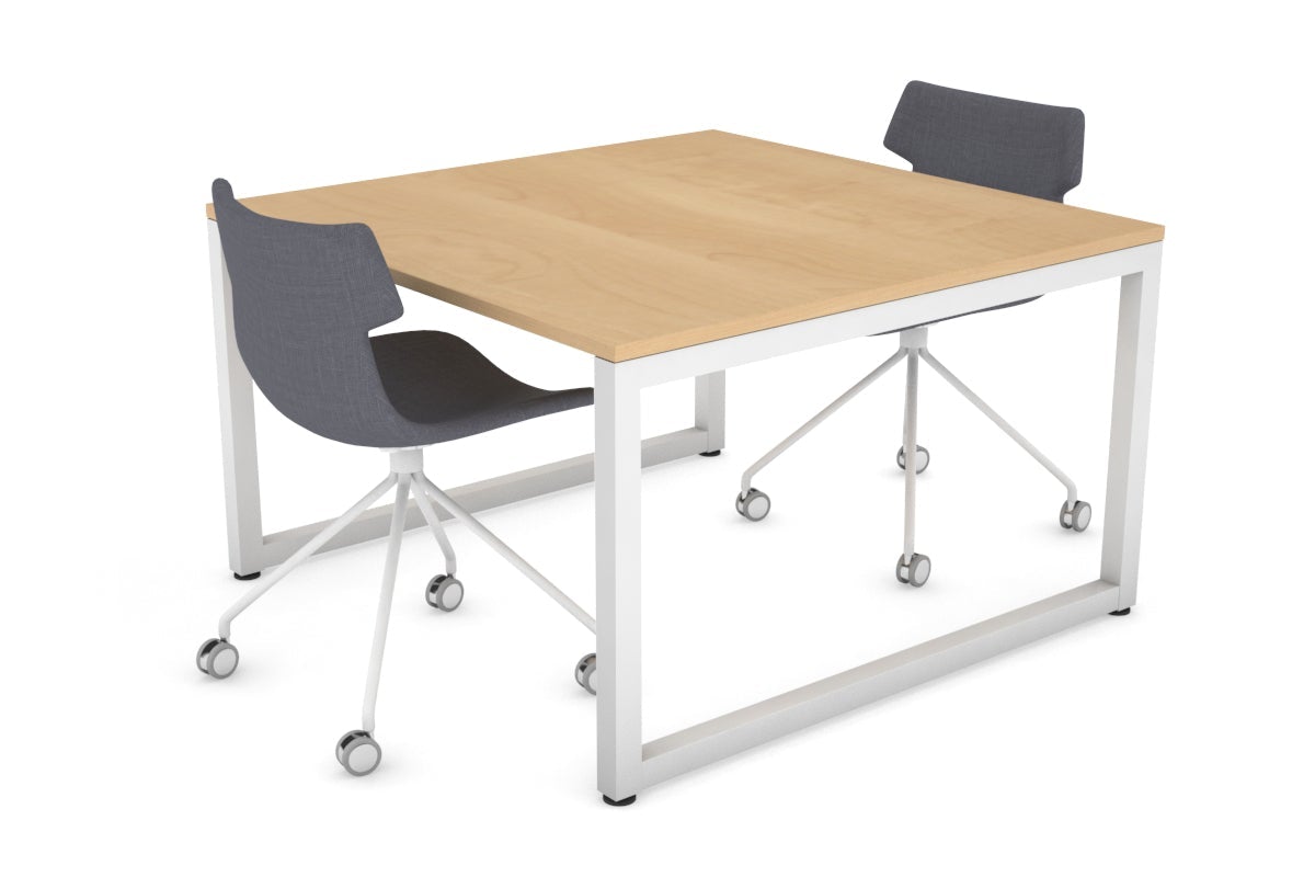 Quadro Loop Legs Modern Boardroom Table [1200L x 1200W] Jasonl white leg maple 