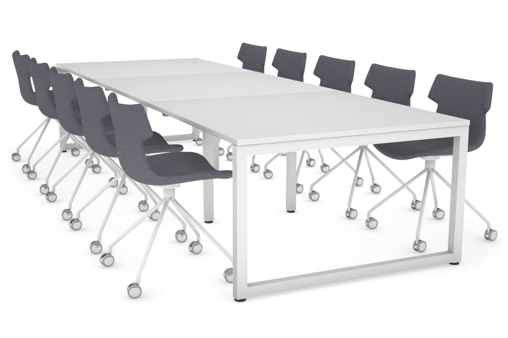 Quadro Loop Legs Modern Boardroom Table [3600L x 1200W]-white leg white 