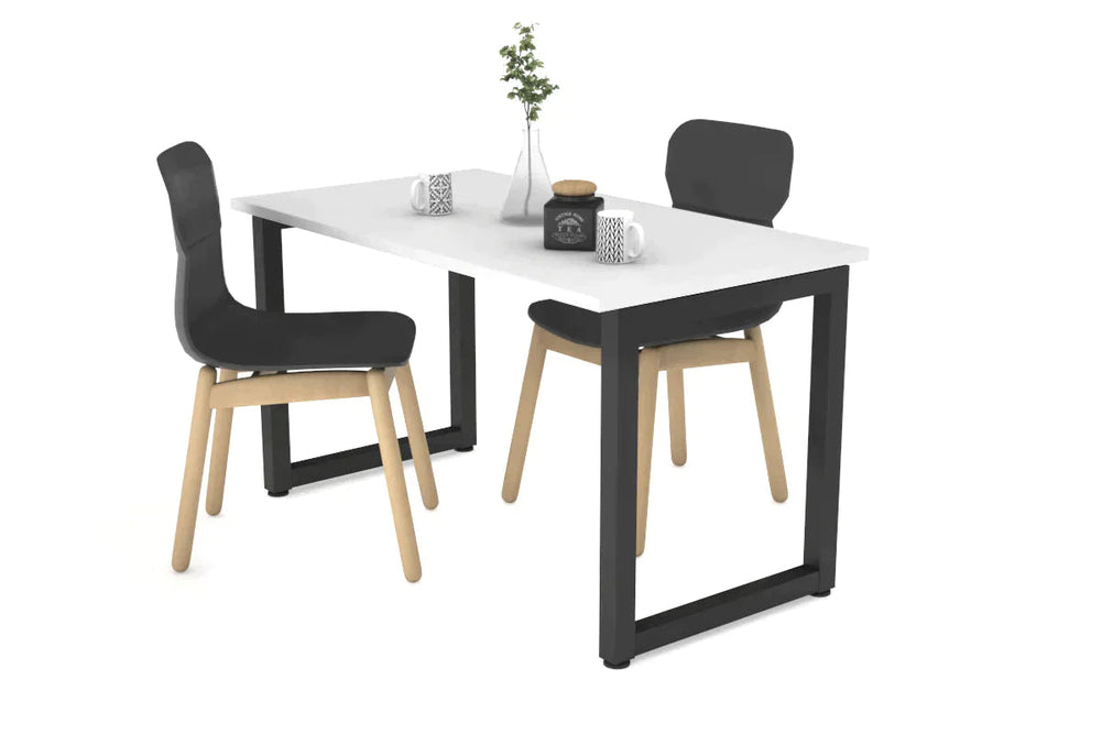 Quadro Loop Legs Table [1000L x 600W]-black leg white 