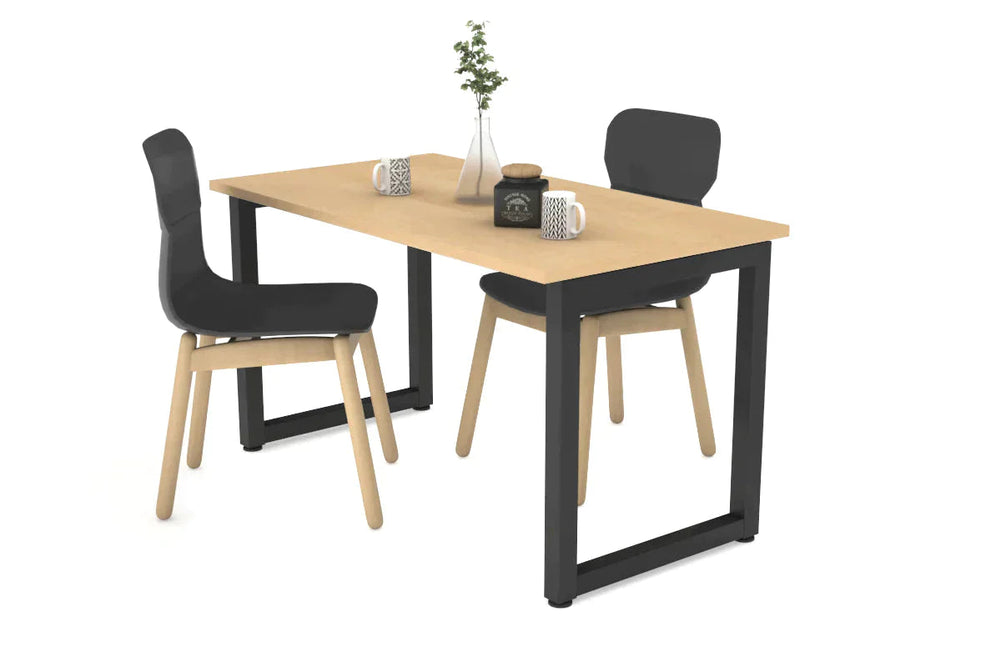Quadro Loop Legs Table [1000L x 600W]-black leg maple 
