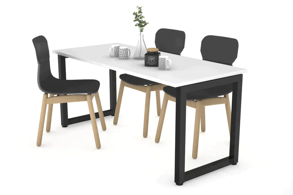 Quadro Loop Legs Table [1200L x 700W]-black leg white 