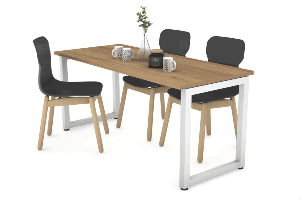 Quadro Loop Legs Table [1200L x 700W]-white leg salvage oak 