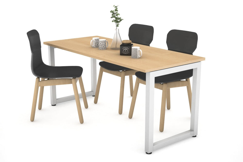 Quadro Loop Legs Table [1200L x 800W]-white leg maple 