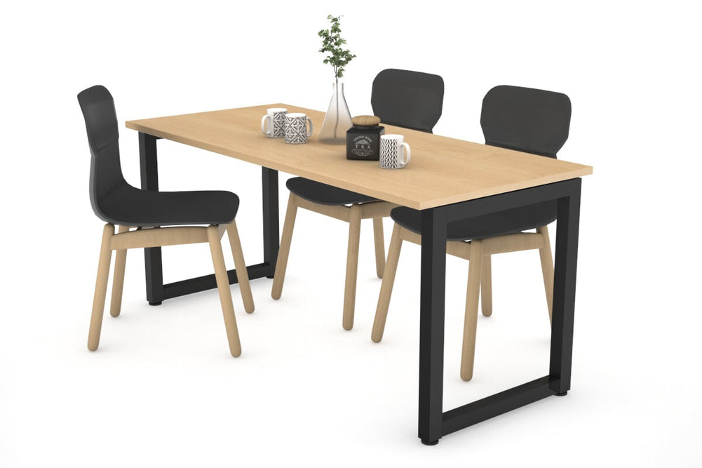 Quadro Loop Legs Table [1200L x 800W]-black leg maple 