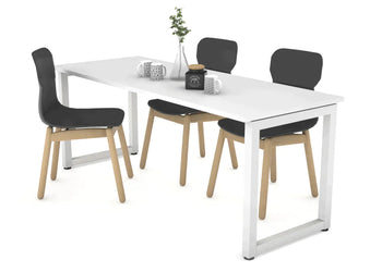 Quadro Loop Legs Table [1600L x 700W] Jasonl white leg white 