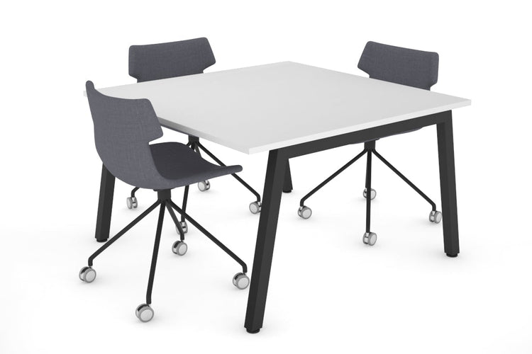 Quadro Modern Boardroom Table [1200L x 1200W] Jasonl black leg white 