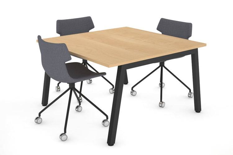 Quadro Modern Boardroom Table [1200L x 1200W] Jasonl black leg maple 