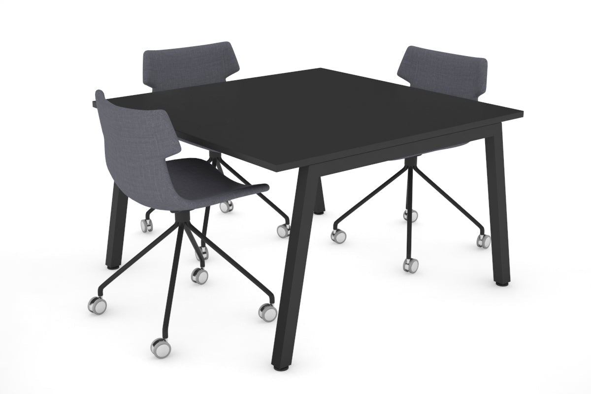 Quadro Modern Boardroom Table [1200L x 1200W] Jasonl black leg black 