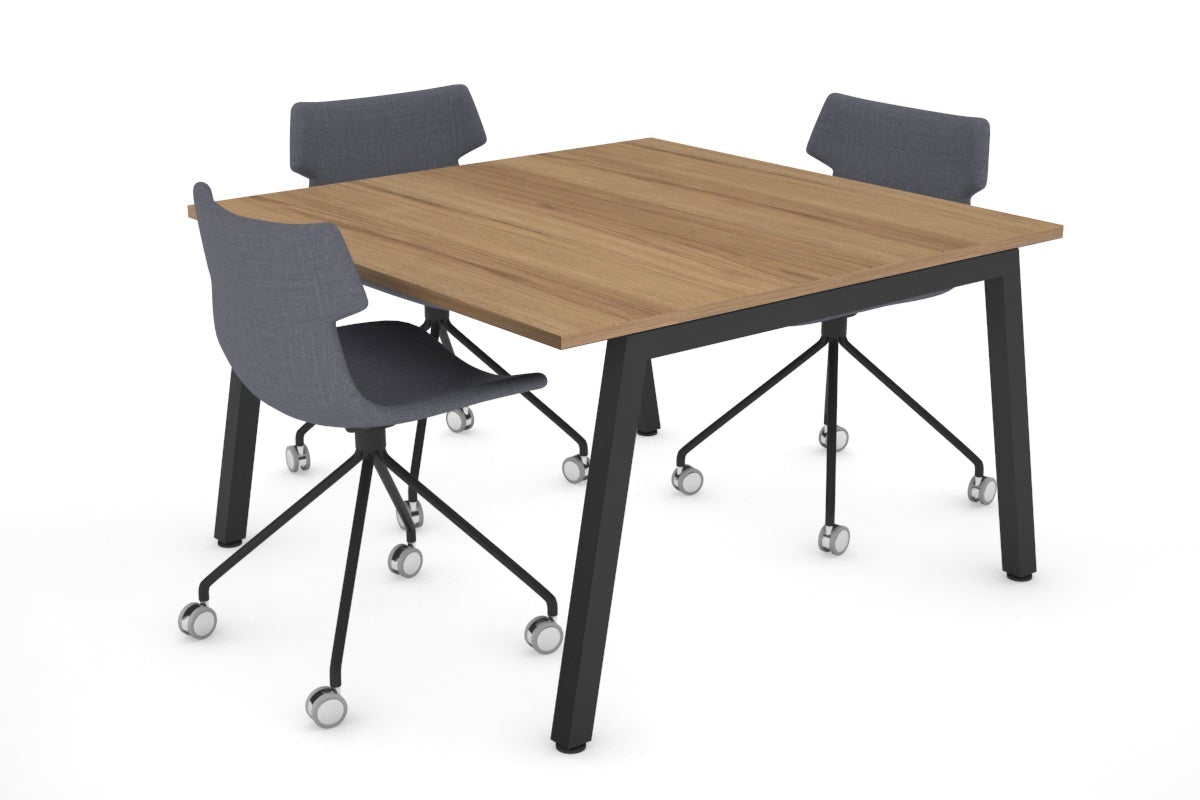 Quadro Modern Boardroom Table [1200L x 1200W] Jasonl black leg salvage oak 
