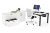 Quadro Square Executive Setting - Black Frame [1800L x 800W with Cable Scallop] - Thumbnail 7 