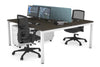 Quadro Square Legs 2 Person Office Workstation [1200L x 800W with Cable Scallop] - Thumbnail 30 